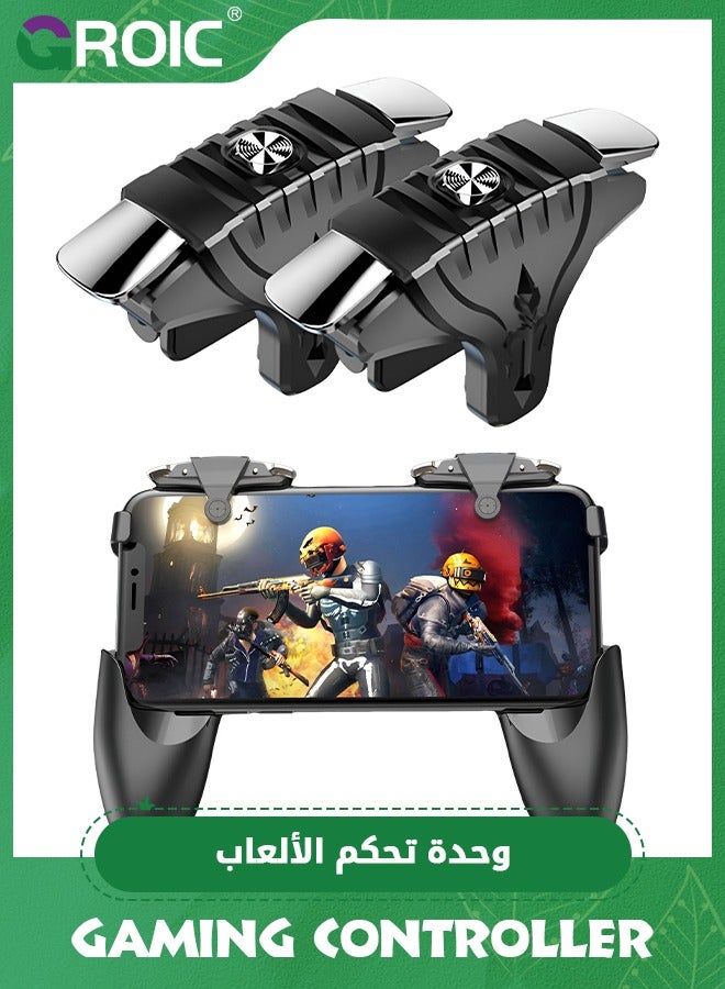 زوج واحد من أجهزة التحكم في مشغلات ألعاب الهاتف المحمول لـ PUBG Fortnite Call of Duty للهاتف المحمول، عصا التحكم لألعاب الهاتف المحمول، أزرار التصويب الحساسة، مقبض مطلق النار متوافق مع Android وiPhone - Image 1
